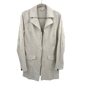 Cabi Sweatshirt Full Zip Notch Collar Blazer in heather gray Size XL